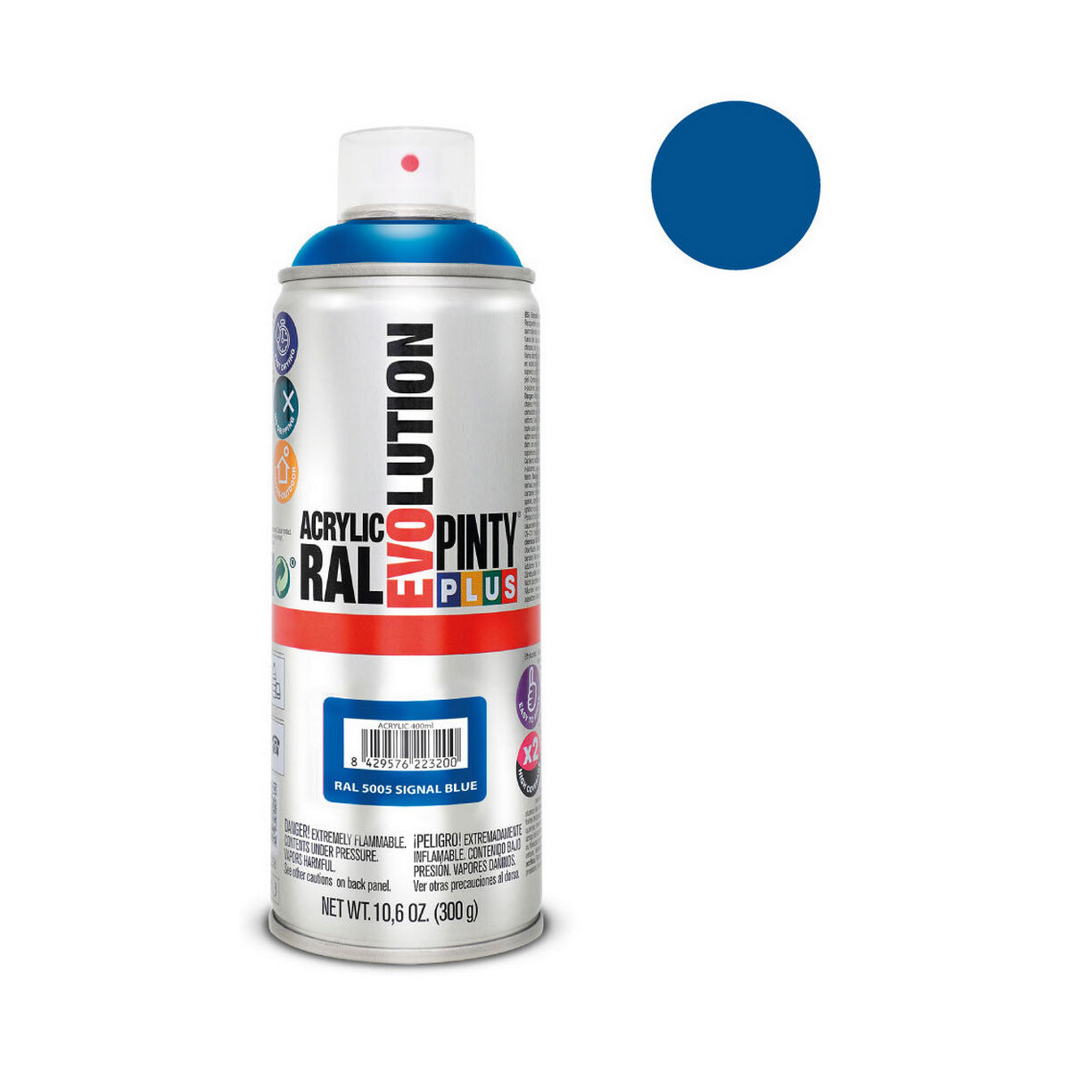 Tinta em spray Pintyplus Evolution RAL 5005 400 ml Signal Blue